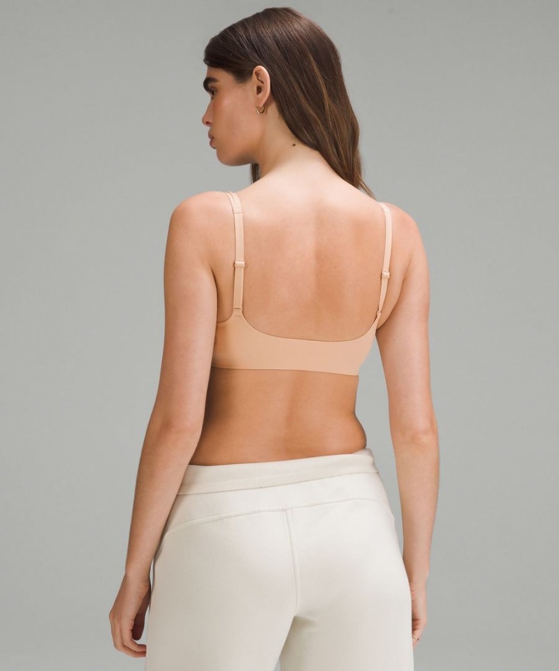 Sujetador Deportivo Lululemon Wundermost Ultra-Soft Nulu Scoop-Neck Bralette A–D Cups Mujer Beige Chile | 145JROXMF