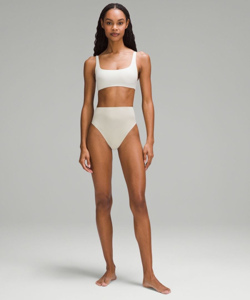 Sujetador Deportivo Lululemon Wundermost Ultra-Soft Nulu Scoop-Neck Bralette A–D Cups Mujer Beige Chile | 347ELZFWP