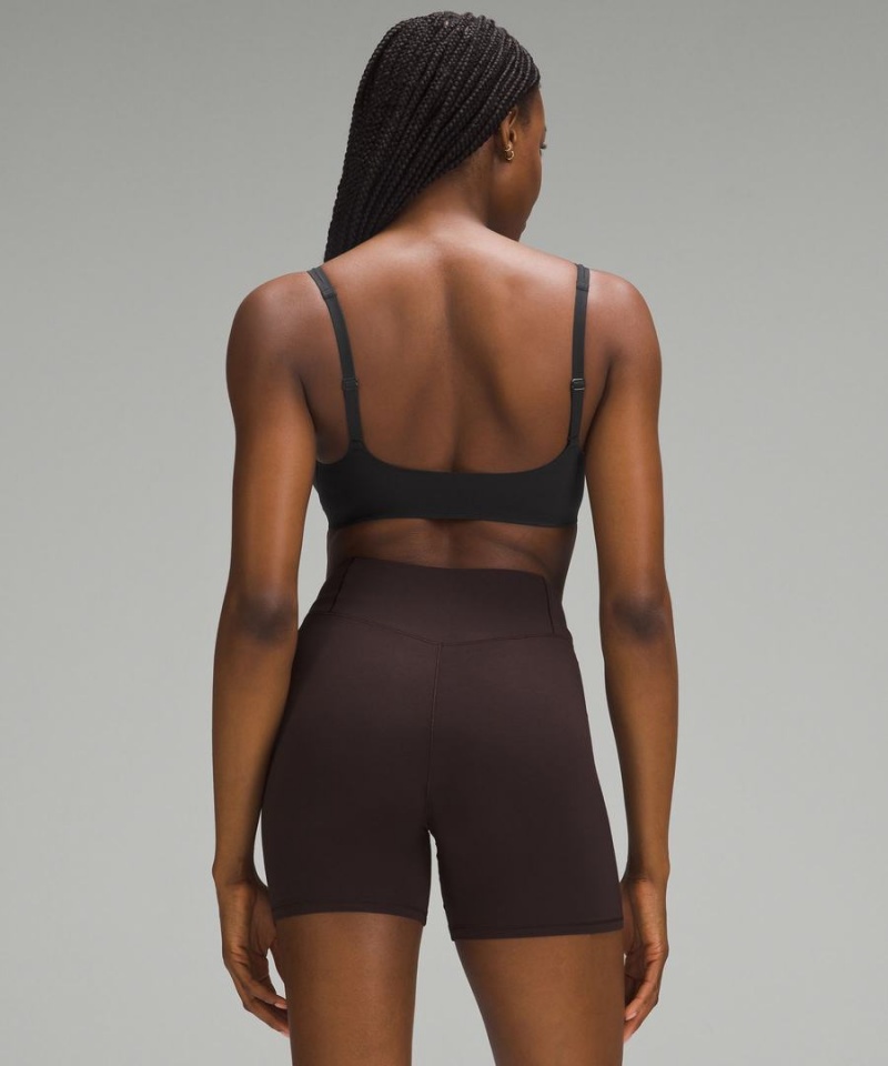 Sujetador Deportivo Lululemon Wundermost Ultra-Soft Nulu Scoop-Neck Bralette A–D Cups Mujer Negras Chile | 471IGWVED