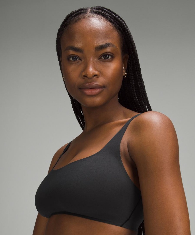 Sujetador Deportivo Lululemon Wundermost Ultra-Soft Nulu Scoop-Neck Bralette A–D Cups Mujer Negras Chile | 471IGWVED