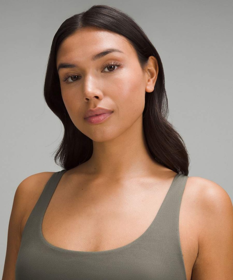 Sujetador Deportivo Lululemon Wundermost Ultra-Soft Nulu Racerback Bralette Mujer Verde Oscuro Chile | 742POABGM