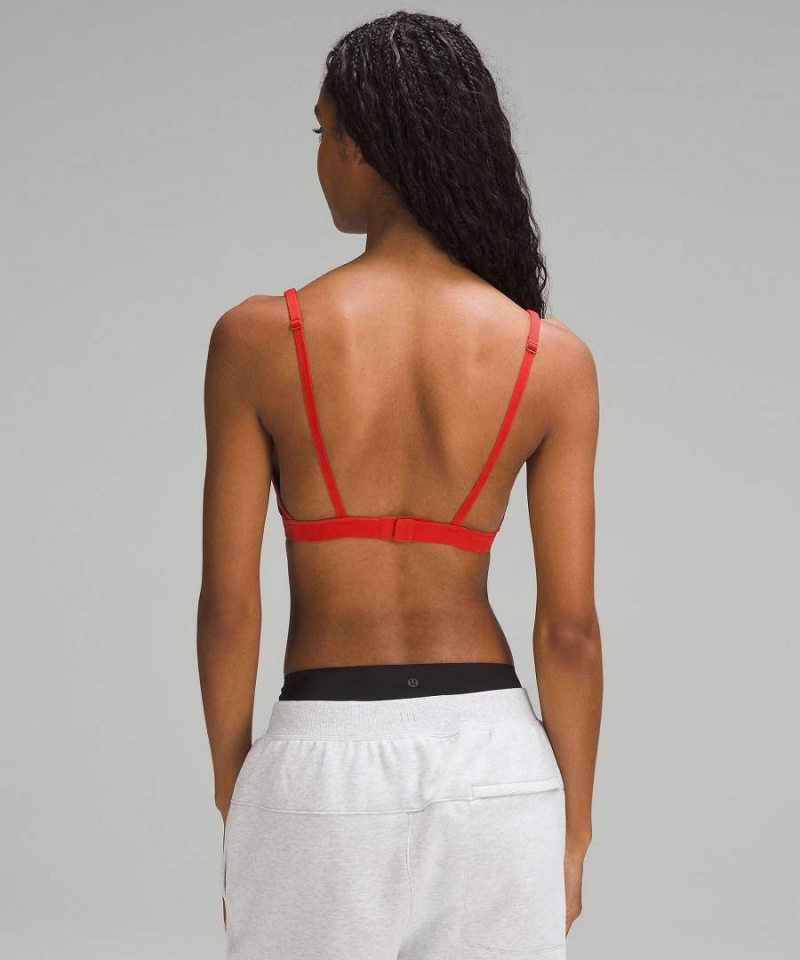 Sujetador Deportivo Lululemon Wundermost Ultra-Soft Nulu Triangle Bralette A–D Cups Mujer Rojas Chile | 461AEMQOK
