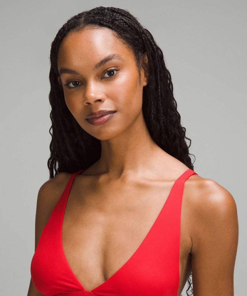 Sujetador Deportivo Lululemon Wundermost Ultra-Soft Nulu Triangle Bralette A–D Cups Mujer Rojas Chile | 461AEMQOK
