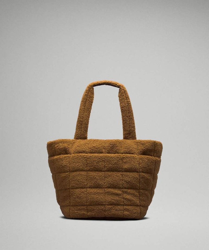Tote Lululemon Acolchado Grid 26L Fleece Mujer Marrones Chile | 650VMDXNZ
