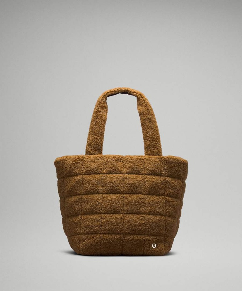 Tote Lululemon Acolchado Grid 26L Fleece Mujer Marrones Chile | 650VMDXNZ
