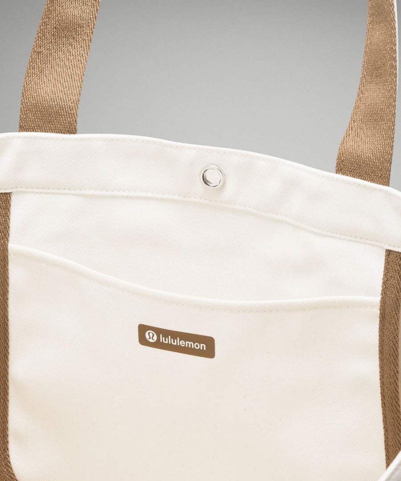 Tote Lululemon Daily Multi-Pocket Lona 20L Mujer Beige Chile | 980JFEHPO