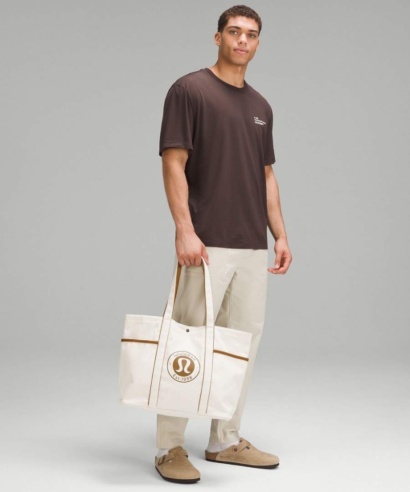 Tote Lululemon Daily Multi-Pocket Lona 20L Mujer Beige Chile | 980JFEHPO
