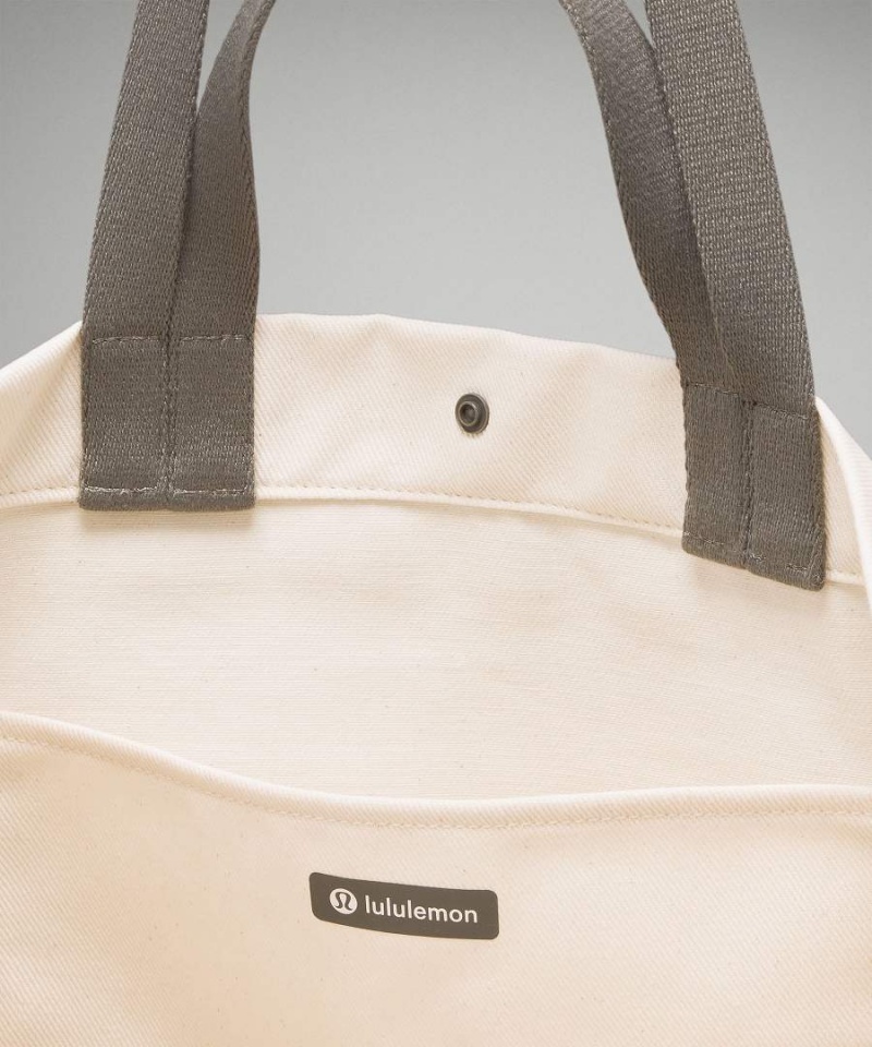 Tote Lululemon Double-Handle Lona 17L Hombre Beige Negras Chile | 769NQTFYD