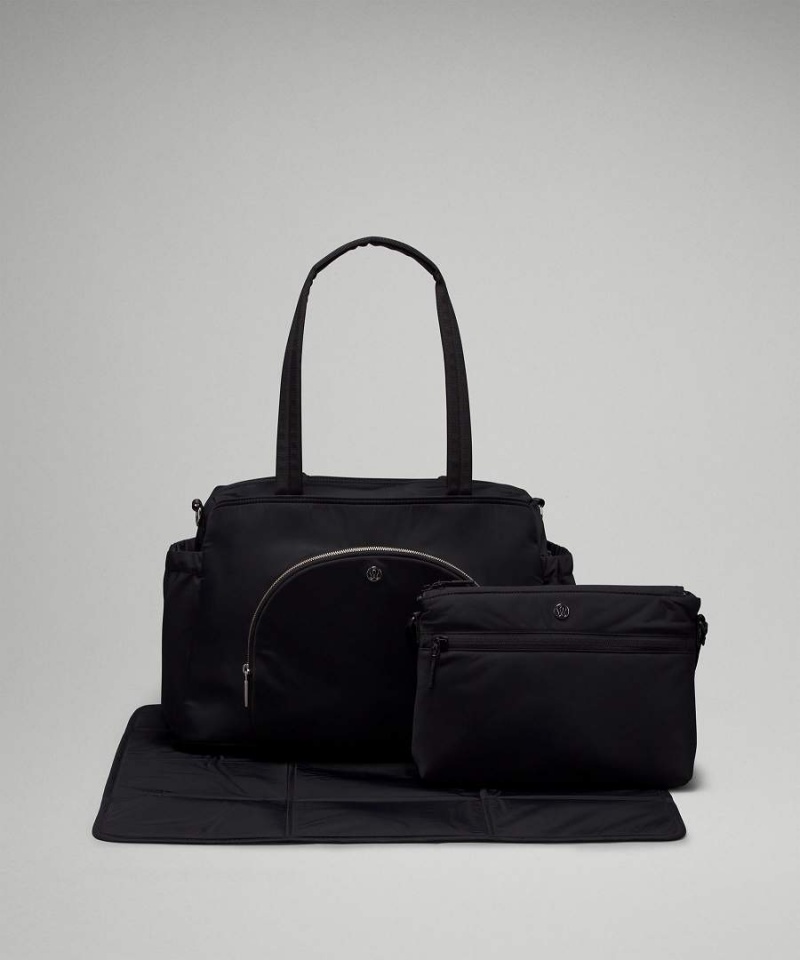 Tote Lululemon New Parent 20L Mujer Negras Plateadas Chile | 423MNRYSD