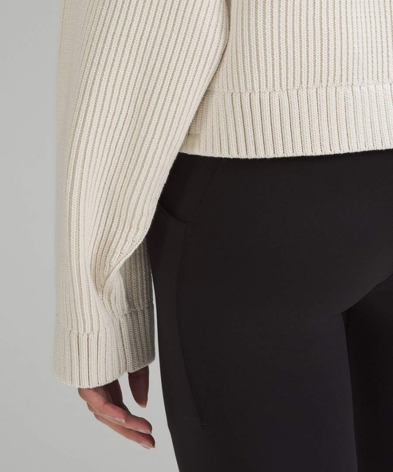 Truien Lululemon Algodon-Blend Cardigan Mujer Verde Menta Beige Blancas Chile | 379FPTBNV