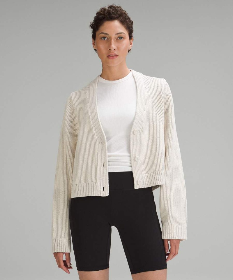 Truien Lululemon Algodon-Blend Cardigan Mujer Verde Menta Beige Blancas Chile | 379FPTBNV