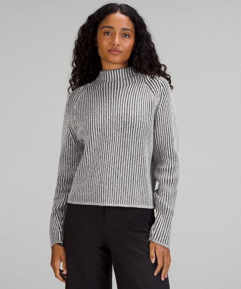 Truien Lululemon Algodon-Cashmere Blend Mock Neck Mujer Verde Azul Marino Negras Gris Negras Chile | 486STUAPI