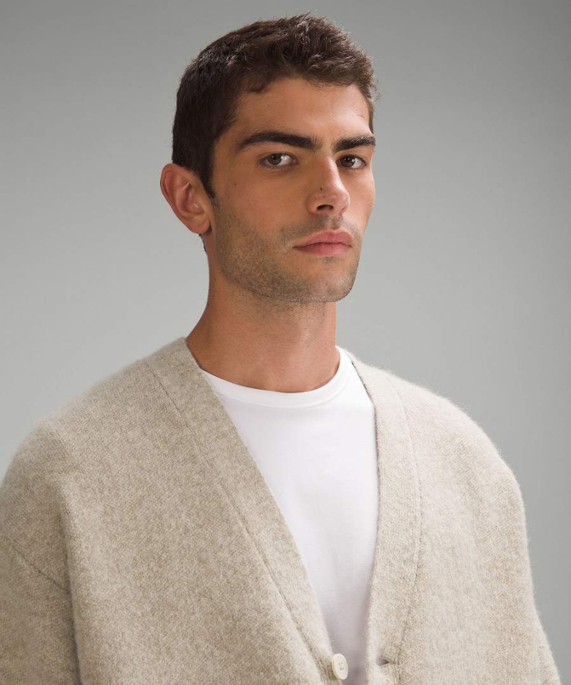 Truien Lululemon Alpaca Lana-Blend Cardigan Hombre Blancas Chile | 127QUDNFZ
