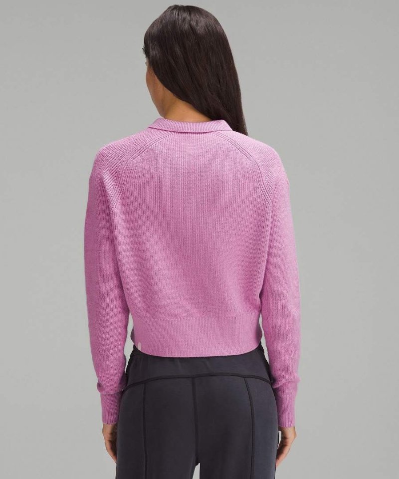 Truien Lululemon Collared Merino Lana-Blend Mujer Moradas Chile | 910HDPRUY