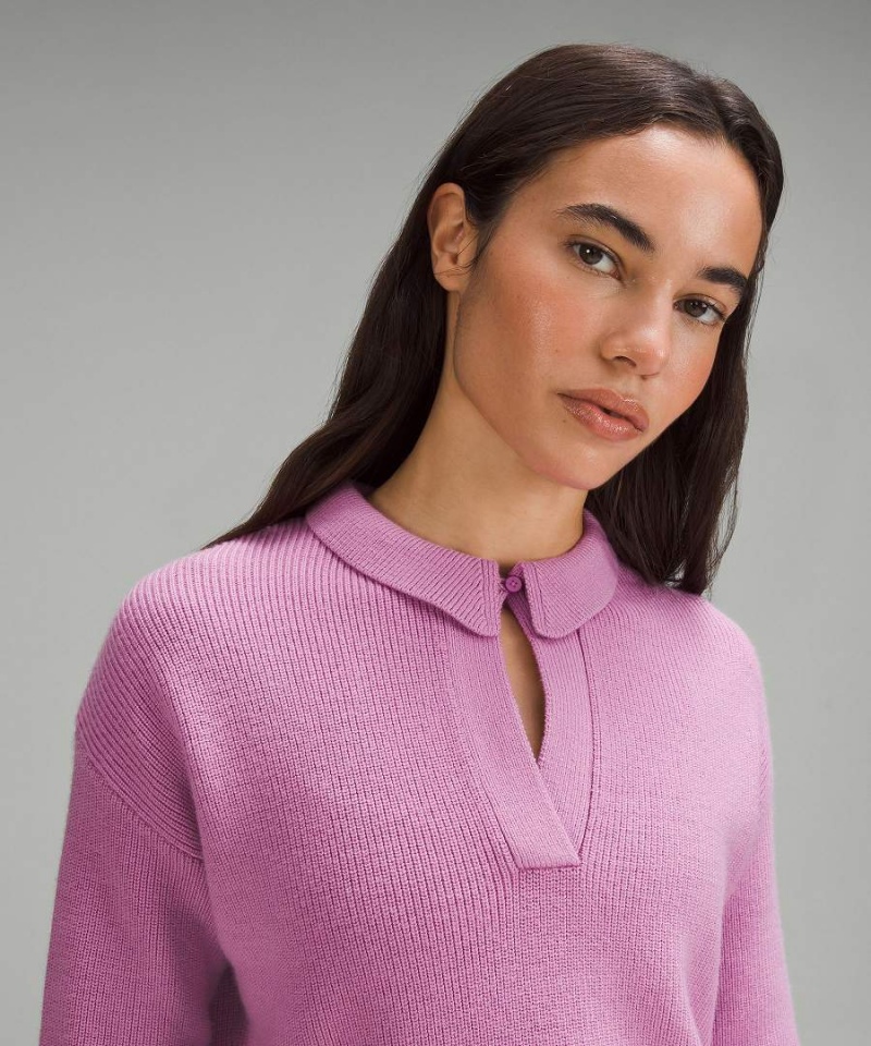 Truien Lululemon Collared Merino Lana-Blend Mujer Moradas Chile | 910HDPRUY