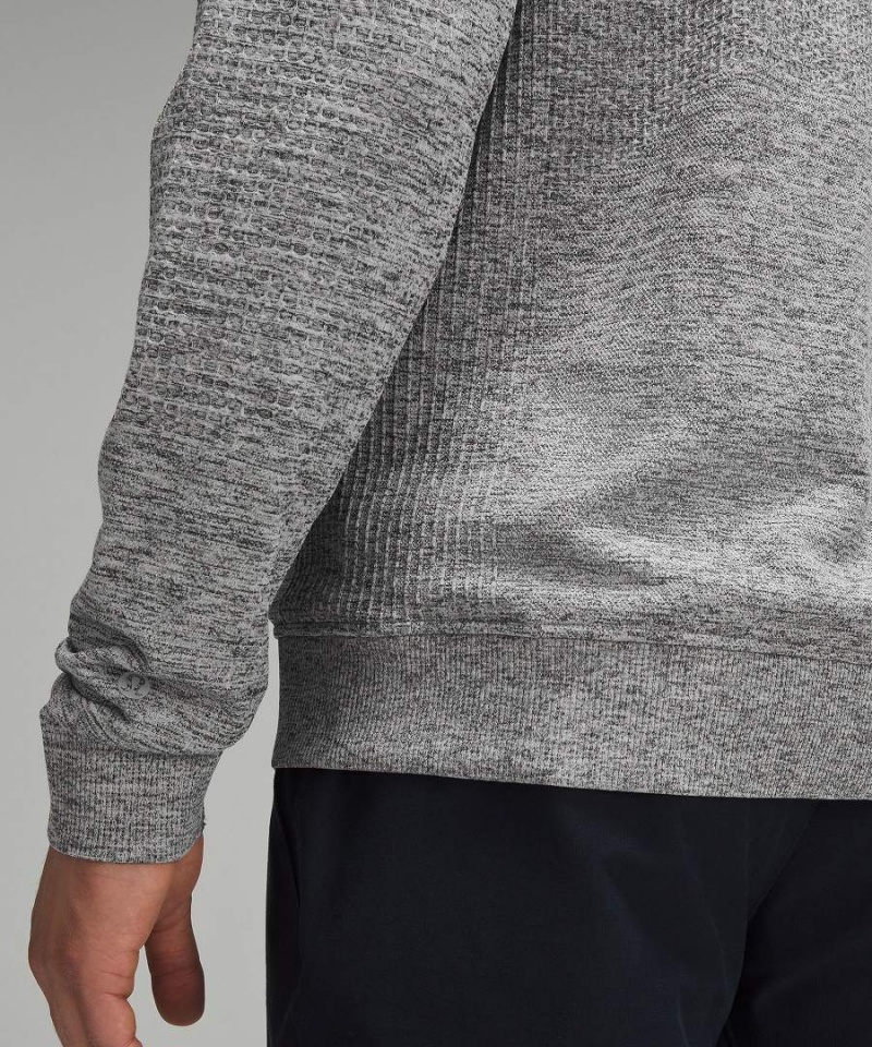 Truien Lululemon Engineered Warmth Long-Sleeve Crew Hombre Blancas Gris Negras Chile | 472TSDIJY
