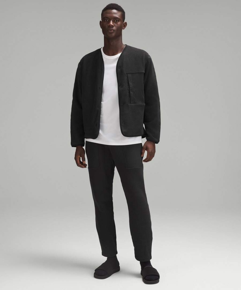 Truien Lululemon Fleece Snap-Front Cardigan Hombre Negras Chile | 871QCLHVN