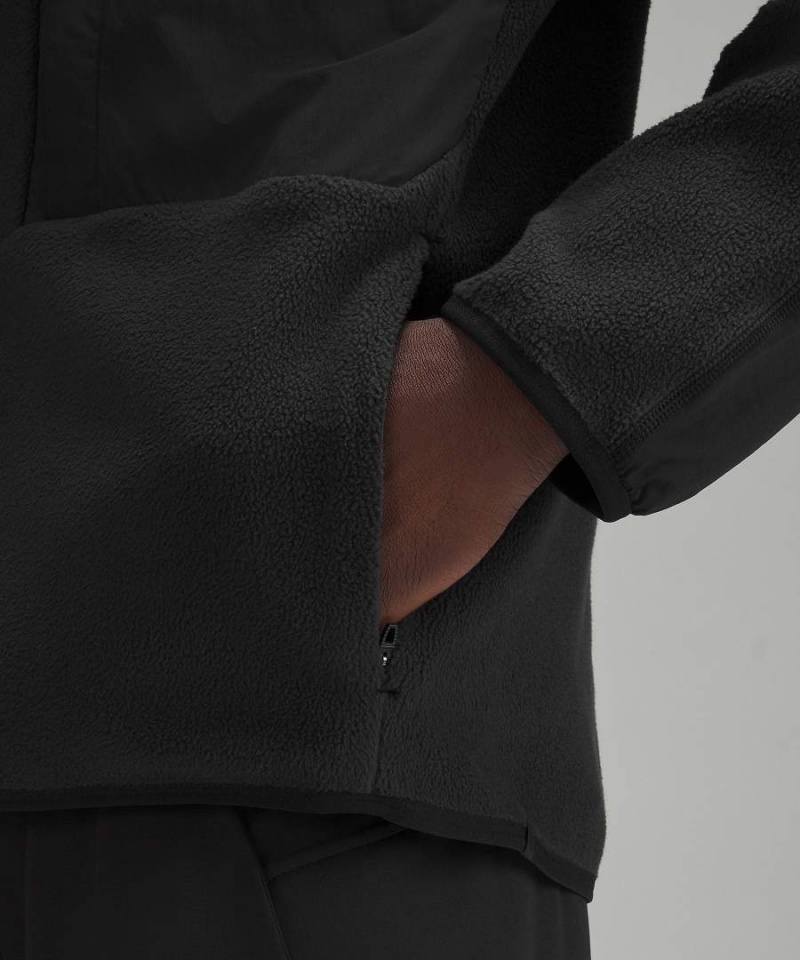 Truien Lululemon Fleece Snap-Front Cardigan Hombre Negras Chile | 871QCLHVN