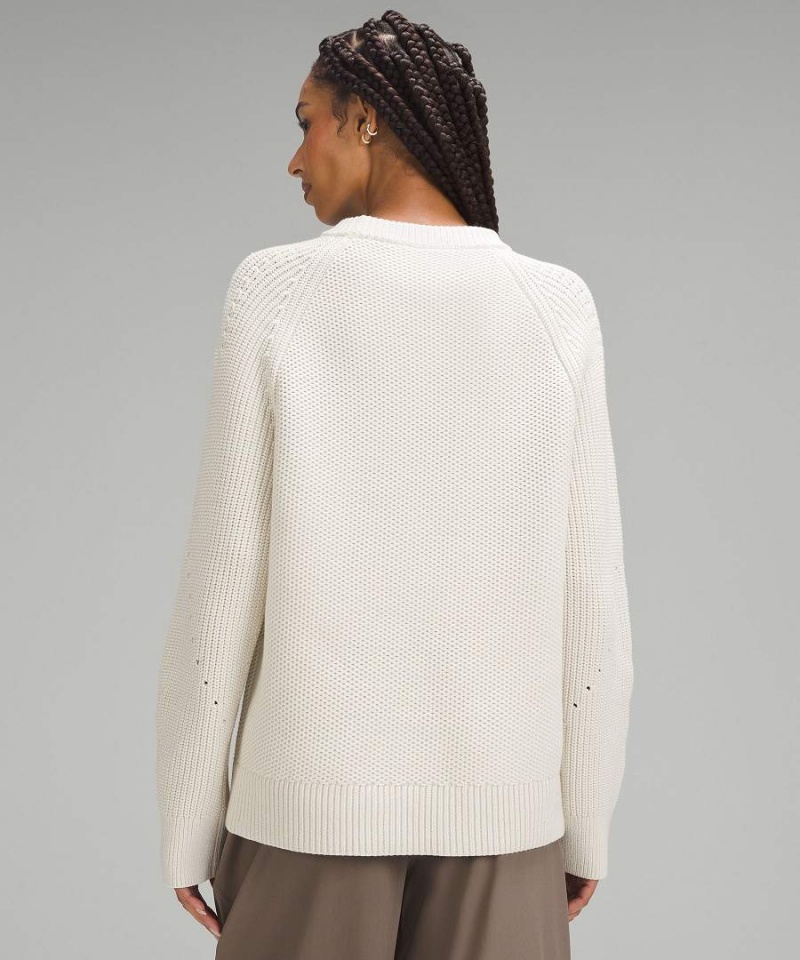 Truien Lululemon Honeycomb Crewneck Mujer Beige Chile | 452FKRDYX