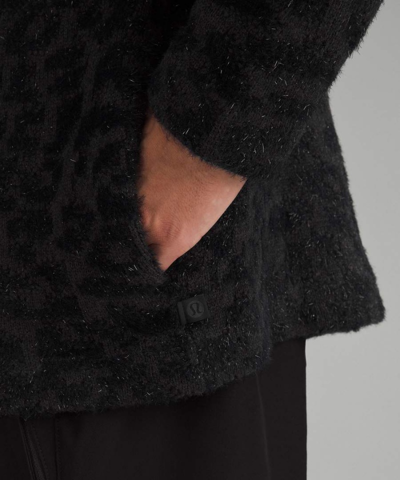 Truien Lululemon Lana-Blend Jacquard Cardigan Hombre Leopardo Gris Oscuro Negras Chile | 740KZWFOI