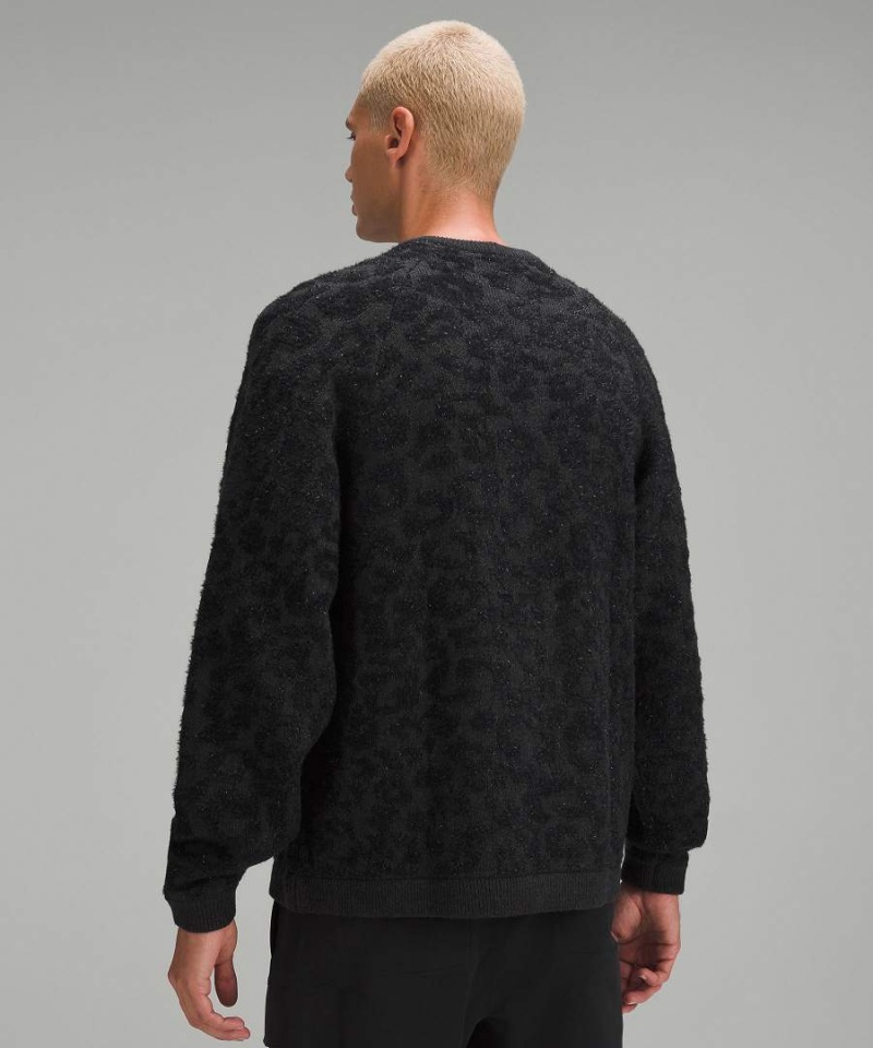 Truien Lululemon Lana-Blend Jacquard Hombre Leopardo Gris Oscuro Negras Chile | 681HKURCW