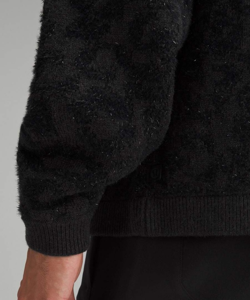 Truien Lululemon Lana-Blend Jacquard Hombre Leopardo Gris Oscuro Negras Chile | 681HKURCW