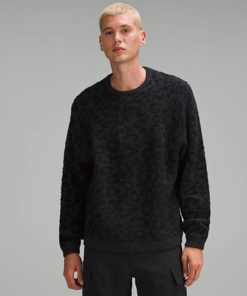 Truien Lululemon Lana-Blend Jacquard Hombre Leopardo Gris Oscuro Negras Chile | 681HKURCW