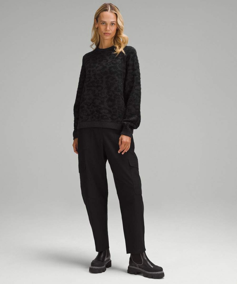 Truien Lululemon Lana-Blend Jacquard Mujer Leopardo Gris Oscuro Negras Chile | 294SXNHEP