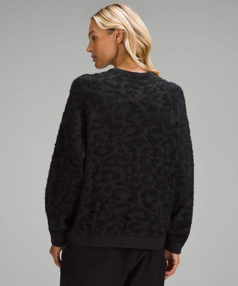 Truien Lululemon Lana-Blend Jacquard Mujer Leopardo Gris Oscuro Negras Chile | 294SXNHEP