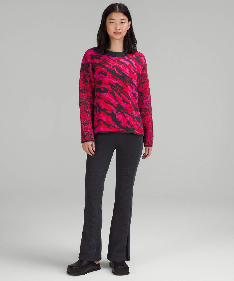 Truien Lululemon Lana-Blend Patterned Mujer Rojas Negras Gris Chile | 927BXJLRM