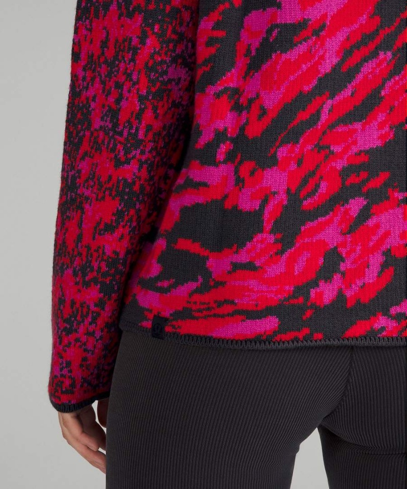 Truien Lululemon Lana-Blend Patterned Mujer Rojas Negras Gris Chile | 927BXJLRM