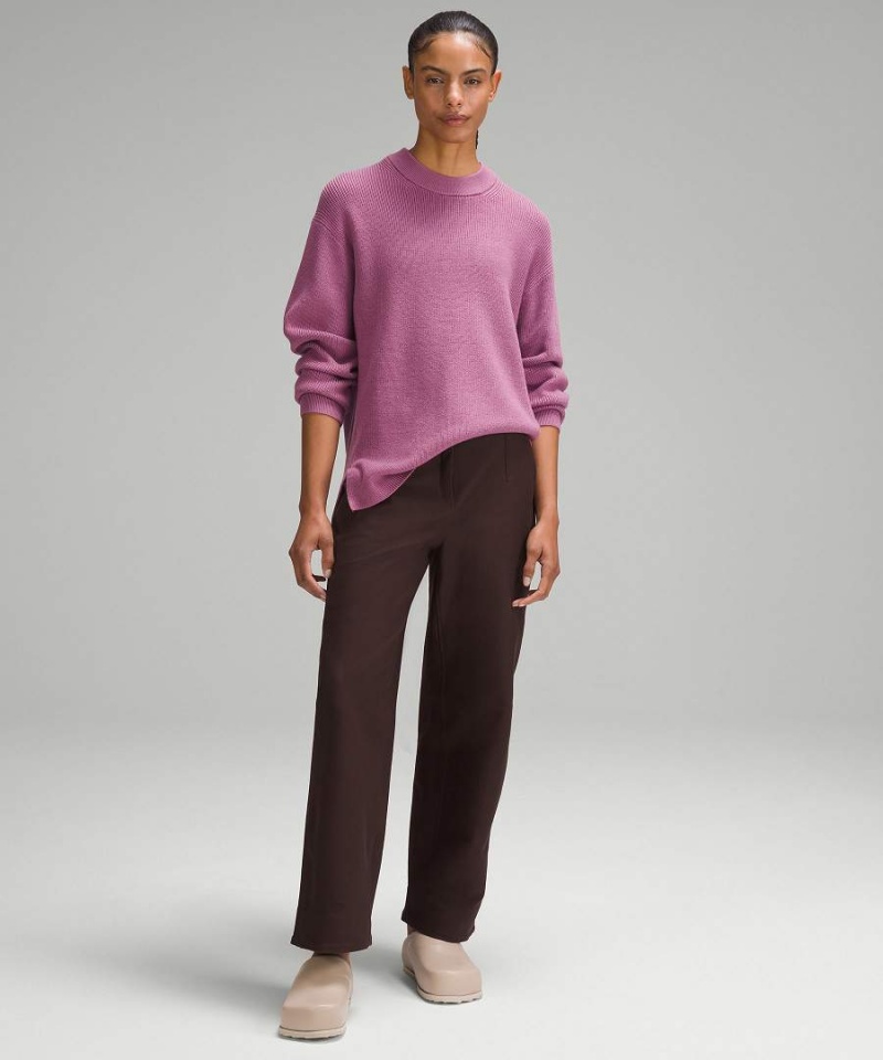 Truien Lululemon Merino Lana-Blend Acanalado Crewneck Mujer Moradas Chile | 715AZHEQI