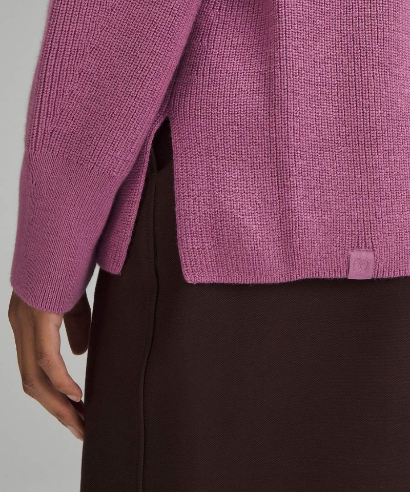 Truien Lululemon Merino Lana-Blend Acanalado Crewneck Mujer Moradas Chile | 715AZHEQI