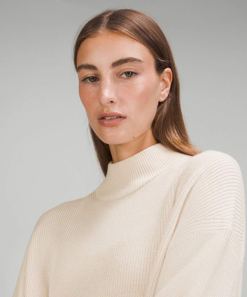 Truien Lululemon Merino Lana-Blend Acanalado Turtleneck Mujer Negras Chile | 180IHVODQ