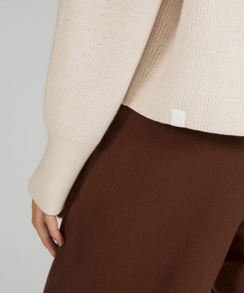 Truien Lululemon Merino Lana-Blend Acanalado Turtleneck Mujer Negras Chile | 180IHVODQ