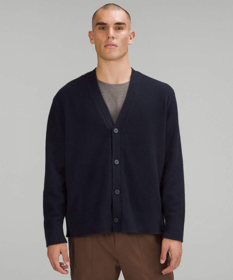 Truien Lululemon Merino Lana-Blend Cardigan Hombre Azul Marino Chile | 541CTVLDM