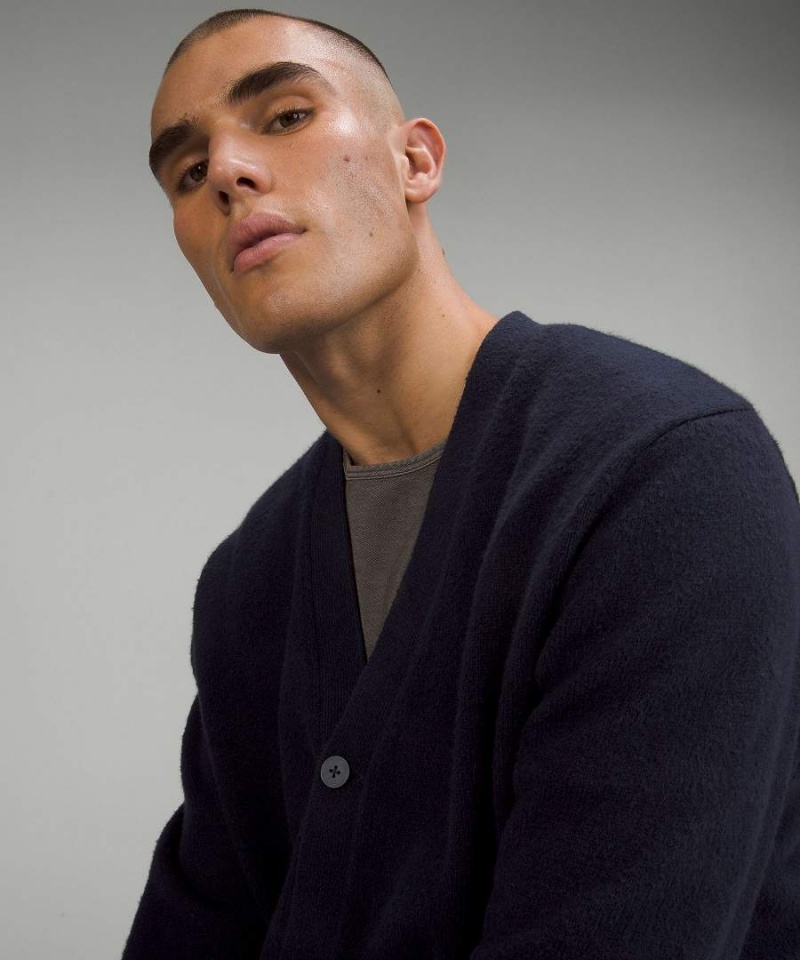 Truien Lululemon Merino Lana-Blend Cardigan Hombre Azul Marino Chile | 541CTVLDM