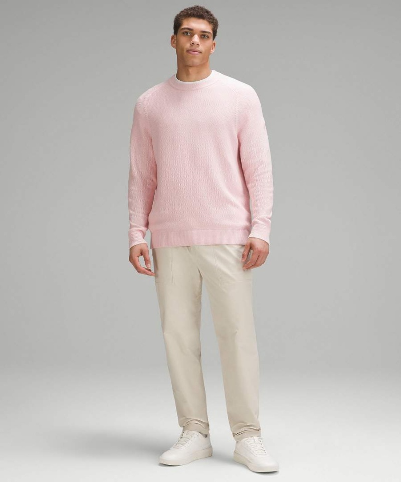 Truien Lululemon Textured Knit Crewneck Hombre Rosas Chile | 423RBZLDQ