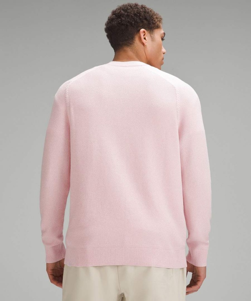 Truien Lululemon Textured Knit Crewneck Hombre Rosas Chile | 423RBZLDQ