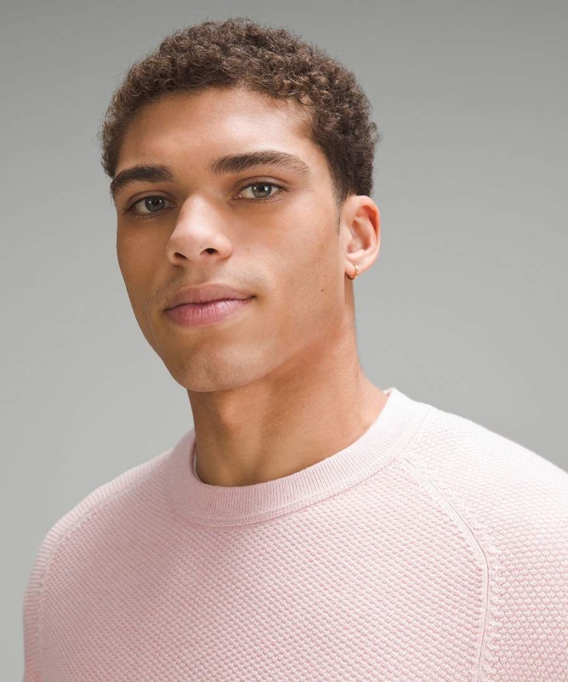 Truien Lululemon Textured Knit Crewneck Hombre Rosas Chile | 423RBZLDQ