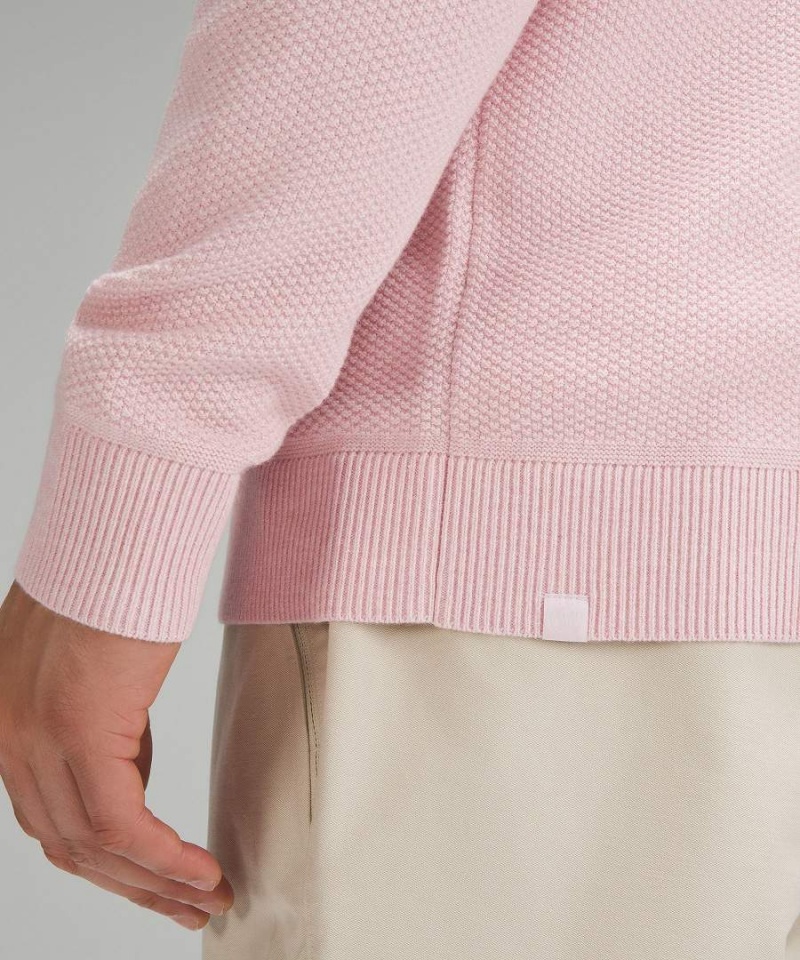 Truien Lululemon Textured Knit Crewneck Hombre Rosas Chile | 423RBZLDQ