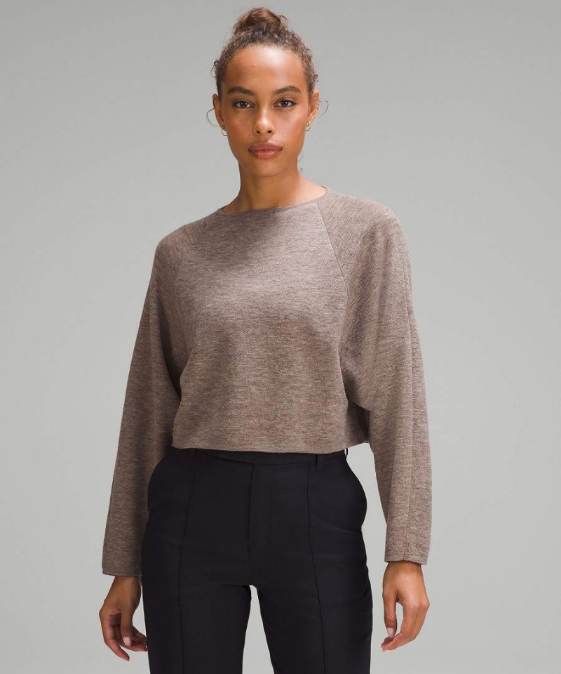 Truien Lululemon lab Merino Lana-Knit Oversized Mujer Azul Marino Multicolor Chile | 435BXFUWK