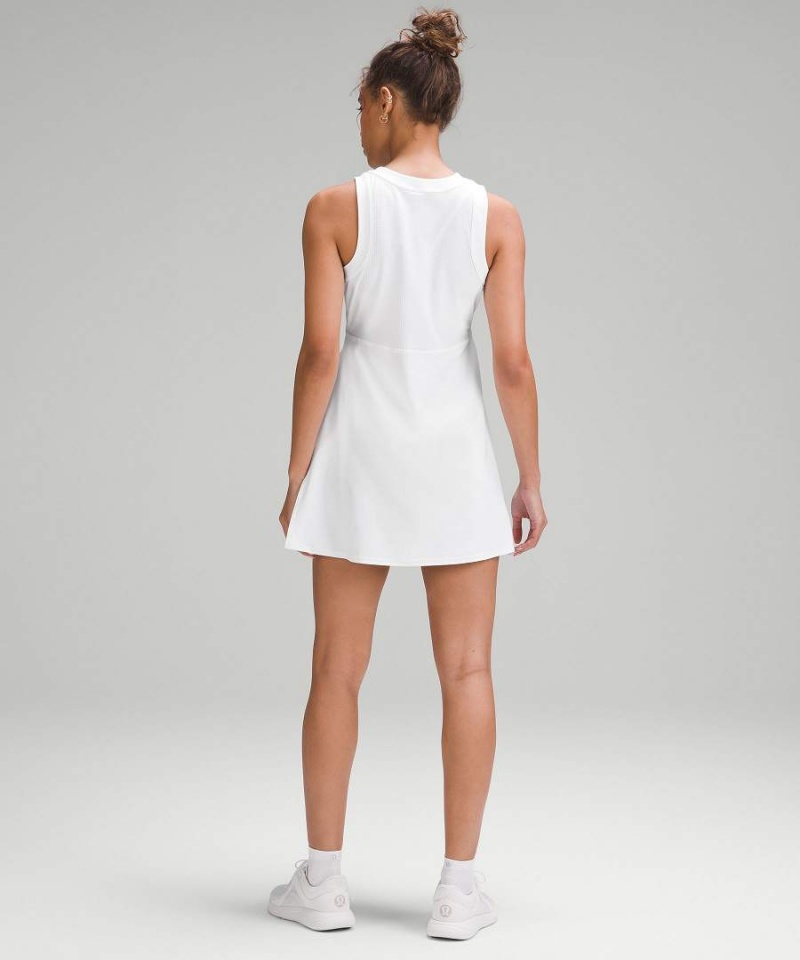 Vestido Lululemon Grid-Texture Sin Manga Tenis Mujer Blancas Chile | 527TKEHUA