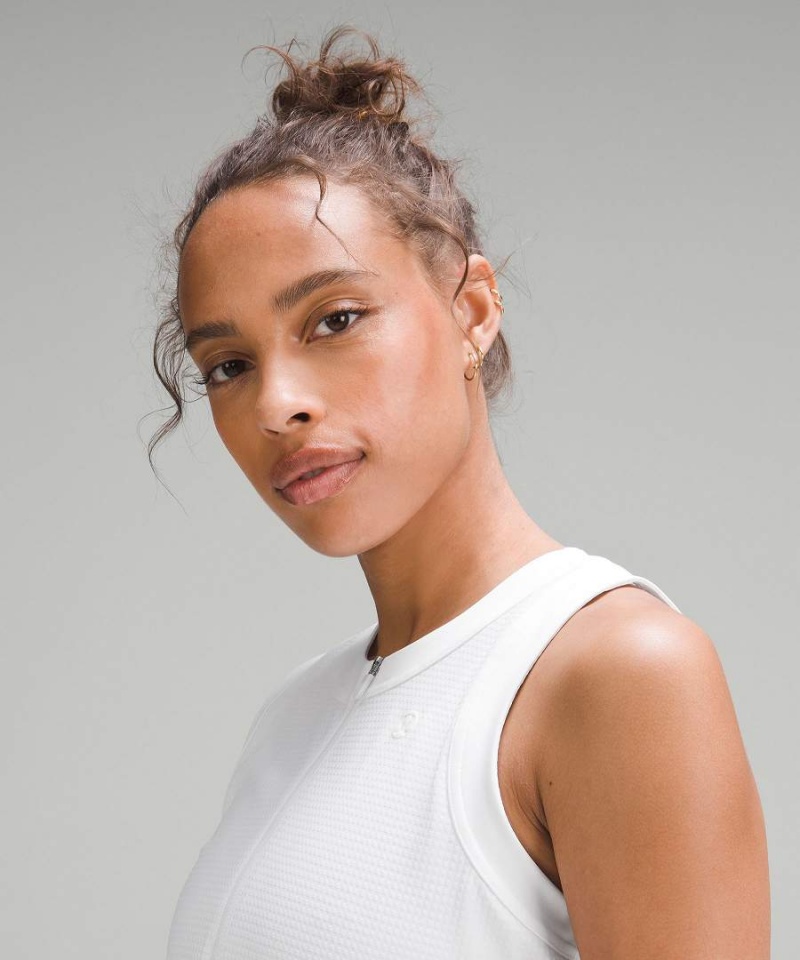 Vestido Lululemon Grid-Texture Sin Manga Tenis Mujer Blancas Chile | 527TKEHUA