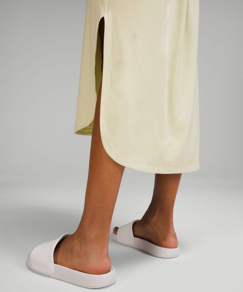 Vestido Lululemon Pima Algodon Open-Back Midi Mujer Verde Claro Chile | 215QUDFVC