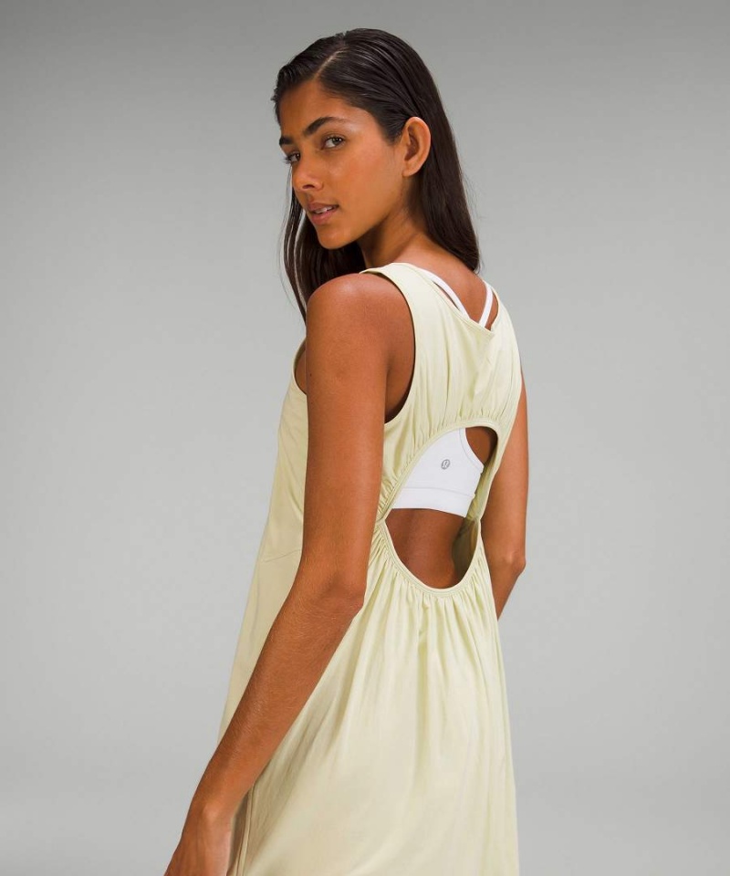 Vestido Lululemon Pima Algodon Open-Back Midi Mujer Verde Claro Chile | 215QUDFVC