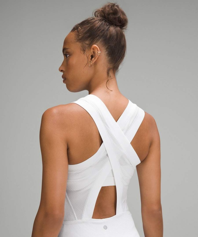 Vestido Lululemon Swiftly Tech Cross-Back Tenis Mujer Blancas Blancas Chile | 342URCTGA