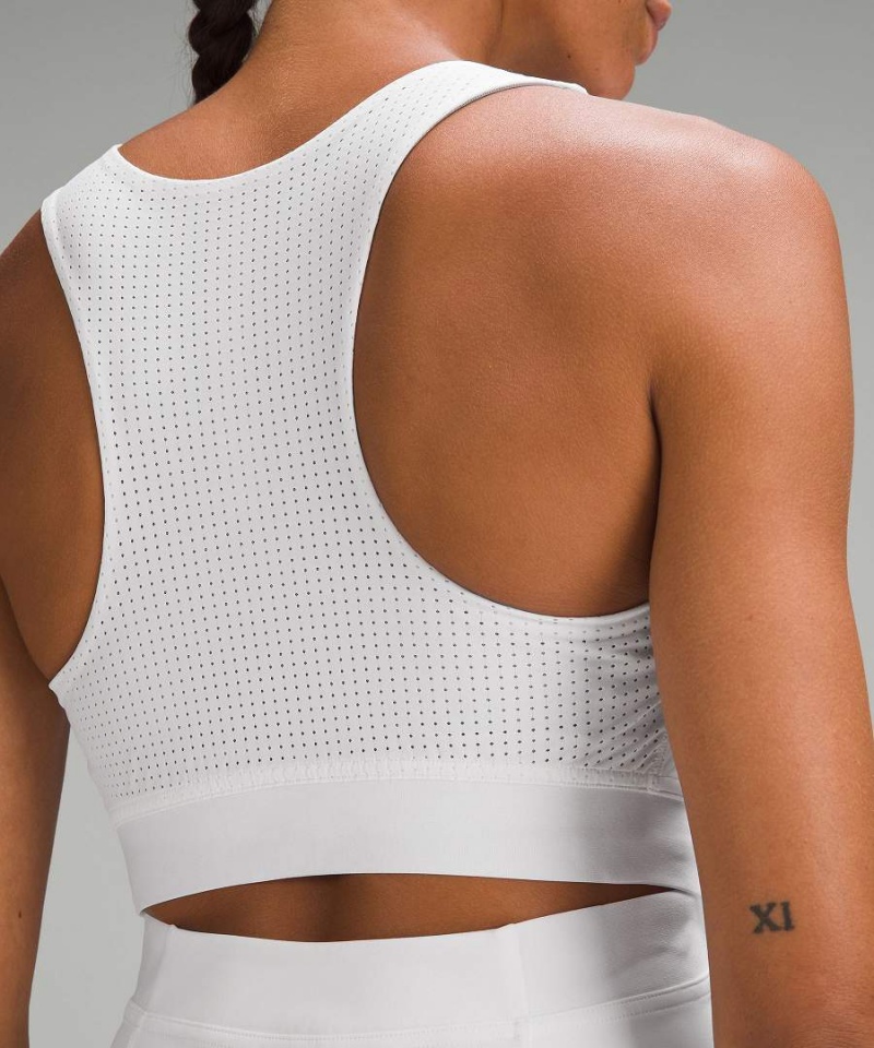 Vestido Lululemon V-Neck Racerback Tenis Mujer Blancas Blancas Chile | 710OSVXUN