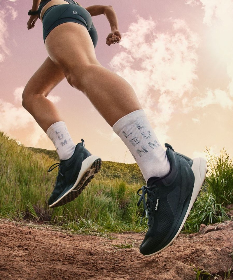 Zapatillas Running Lululemon Blissfeel Trail Mujer Gris Oscuro Negras Chile | 612BZDFAK